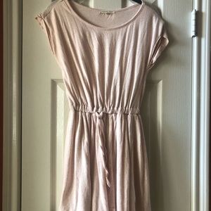 Light Pink Cotton T-shirt material Dress